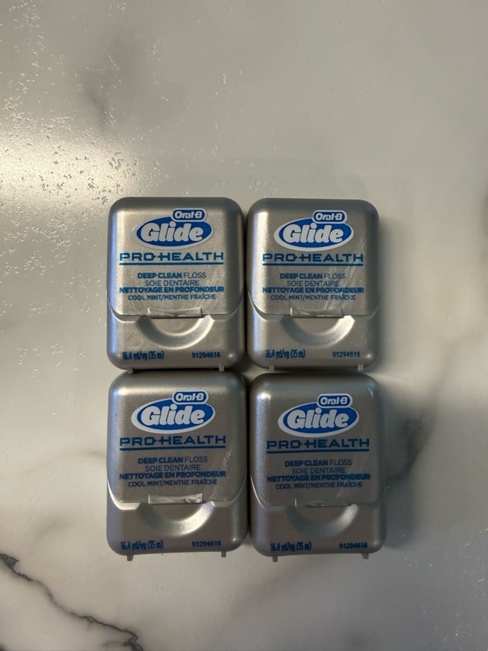 Oral-B Glide Pro-Health Dental Floss Compact Refill - Silver (Pack of 4)